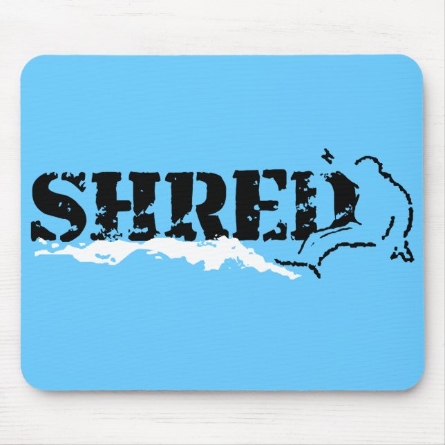 snowboard. shred. mouse mat (Front)
