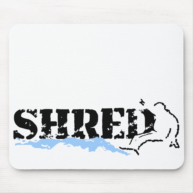 snowboard. shred. mouse mat (Front)