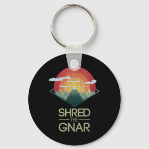 Snowboard Shred The Gnar Ski Winter Mountain Gift Key Ring