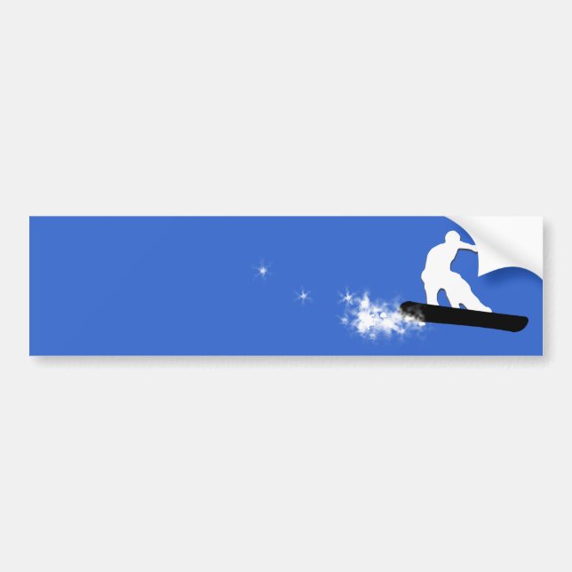 snowboard. simple. bumper sticker (Front)