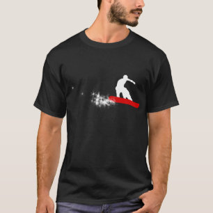 snowboard. simple. red. T-Shirt