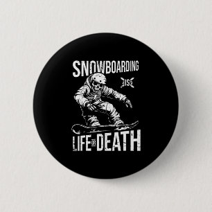 Snowboard Skeleton Snowboarding - Winter Sports Sn 6 Cm Round Badge