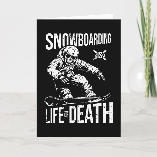 Snowboard Skeleton Snowboarding - Winter Sports Sn Card (Front)