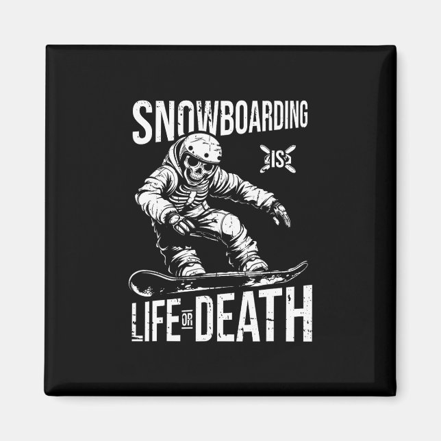 Snowboard Skeleton Snowboarding - Winter Sports Sn Magnet (Front)