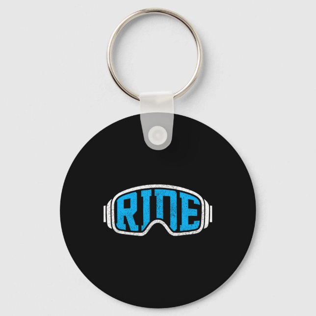 Snowboard Ski Ride Mountain Bike Skiing Snowboardi Key Ring (Front)