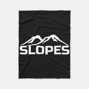 Snowboard Ski Slopes And Mountain Snowboarding Fleece Blanket