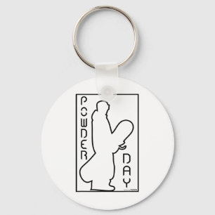 Snowboard Ski Winter Sports Snow Powder Day Logo  Key Ring