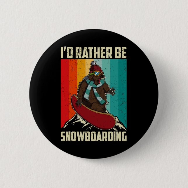 Snowboard Skiing Snowboarder Competitive Activity  6 Cm Round Badge (Front)