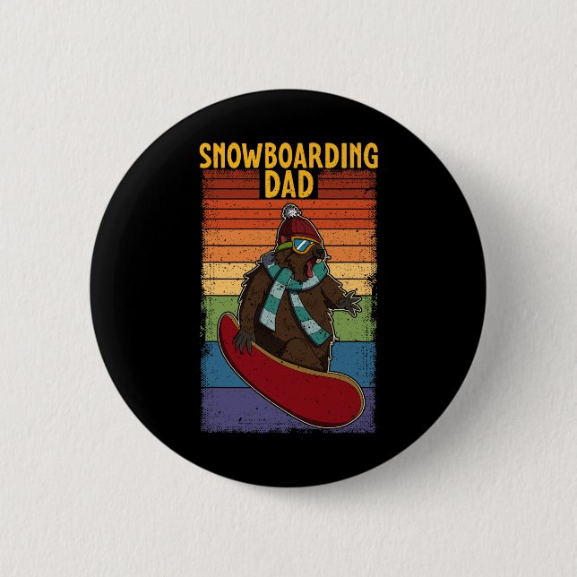 Snowboard Skiing Snowboarder Competitive Activity  6 Cm Round Badge (Front)