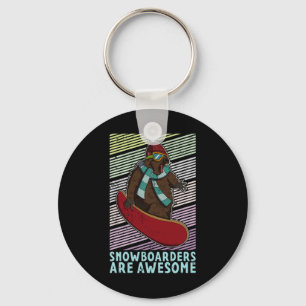 Snowboard Skiing Snowboarder Competitive Activity Key Ring