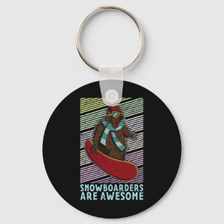 Snowboard Skiing Snowboarder Competitive Activity  Key Ring