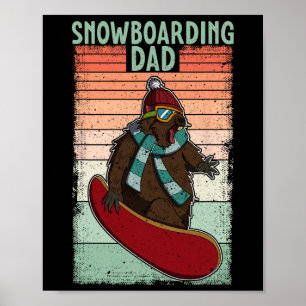 Snowboard Skiing Snowboarder Competitive Activity Poster