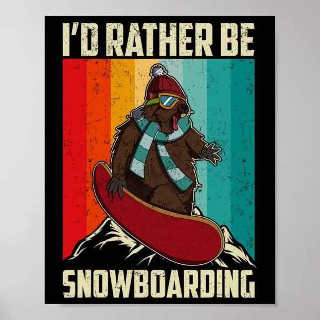 Snowboard Skiing Snowboarder Competitive Activity  Poster (Front)