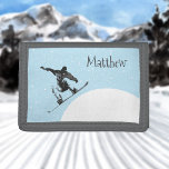 Snowboard Snow Sports  Personalised Trifold Wallet<br><div class="desc">This design may be personalised in the area provided by changing the photo and/or text. Or it can be customised by choosing the click to customise further option and delete or change the colour of the background, add text, change the text colour or style, or delete the text for an...</div>