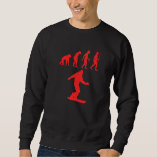Snowboard Snowboarder From Primate To Snowboarder Sweatshirt