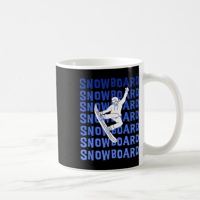 Snowboard Snowboarder Shredding Kids Winter Sports Coffee Mug (Right)