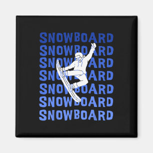 Snowboard Snowboarder Shredding Kids Winter Sports Magnet