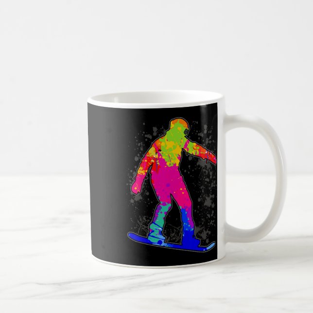 Snowboard Snowboarder Snowboarding Boys Kids Men 2 Coffee Mug (Right)