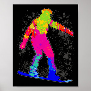 Snowboard Snowboarder Snowboarding Boys Kids Men 2 Poster