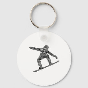 Snowboard Snowboarder Snowboarding Boys Men Kids Key Ring