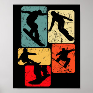 Snowboard Snowboarder Snowboarding Kids Boys Men  Poster