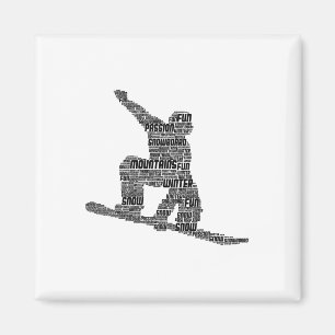 Snowboard Snowboarder Snowboarding Magnet
