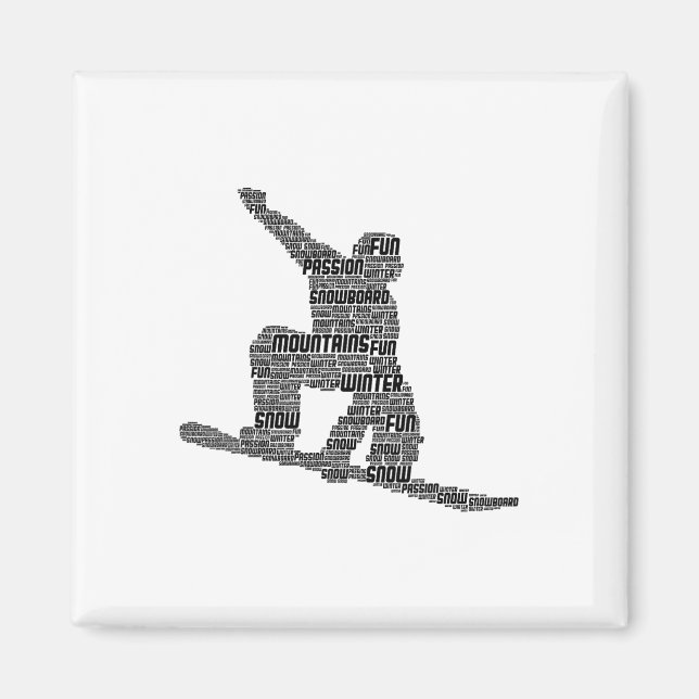 Snowboard Snowboarder Snowboarding  Magnet (Front)
