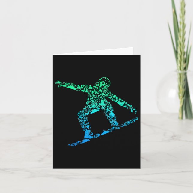 Snowboard Snowboarder Snowboarding Men Boys Kids  Card (Front)