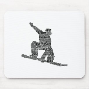 Snowboard Snowboarder Snowboarding Mouse Mat