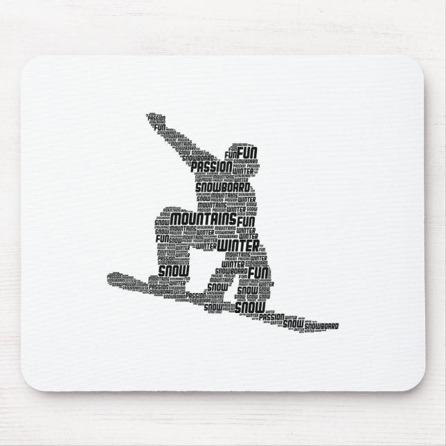 Snowboard Snowboarder Snowboarding  Mouse Mat (Front)