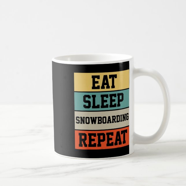 Snowboard Snowboarder Snowboarding Retro Gift  Coffee Mug (Right)