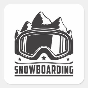 Snowboard Snowboarder Snowboarding Snow Gift Idea Square Sticker