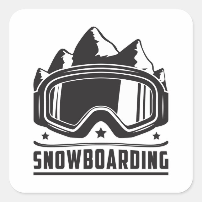 Snowboard Snowboarder Snowboarding Snow Gift Idea Square Sticker (Front)