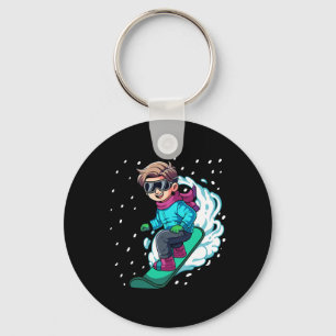 Snowboard Snowboarding 8 Key Ring