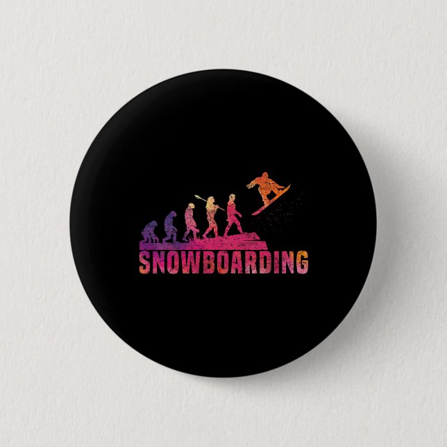 Snowboard Snowboarding Evolution Freestyle Snowboa 6 Cm Round Badge (Front)