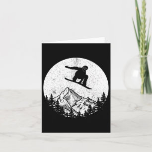 Snowboard Snowboarding Silhouette Snowboarding Gif Card