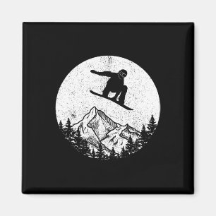 Snowboard Snowboarding Silhouette Snowboarding Gif Magnet