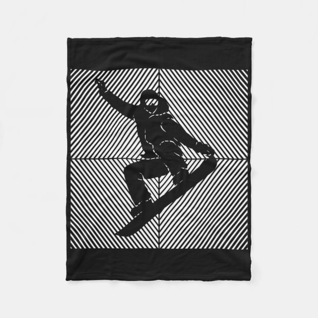 Snowboard Snowboarding Skilift Snowboarder  Fleece Blanket (Front)