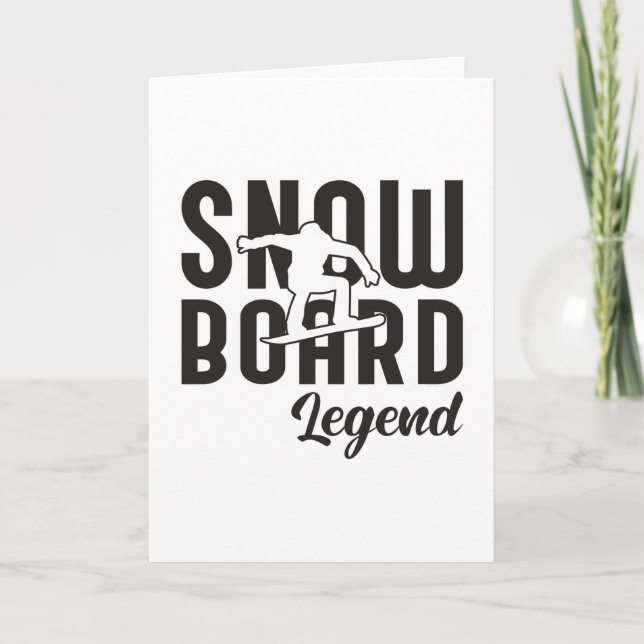Snowboard Snowboarding Snowboarder Funny Gift Idea Card (Front)