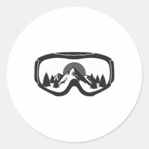 Snowboard Snowboarding Snowboarder Funny Gift Idea Classic Round Sticker