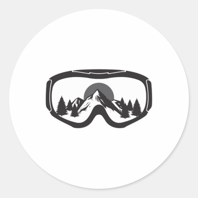 Snowboard Snowboarding Snowboarder Funny Gift Idea Classic Round Sticker (Front)