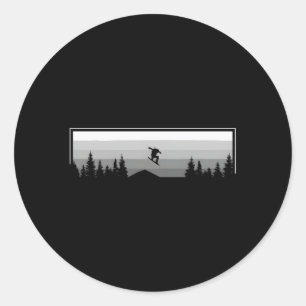 Snowboard Snowboarding Snowboarder Snowboard Classic Round Sticker