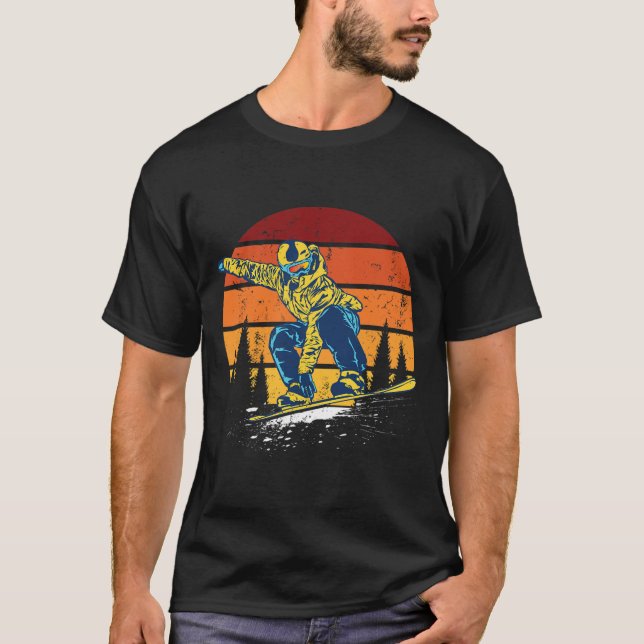 Snowboard Snowboarding Snowboarder Vintage Winter  T-Shirt (Front)