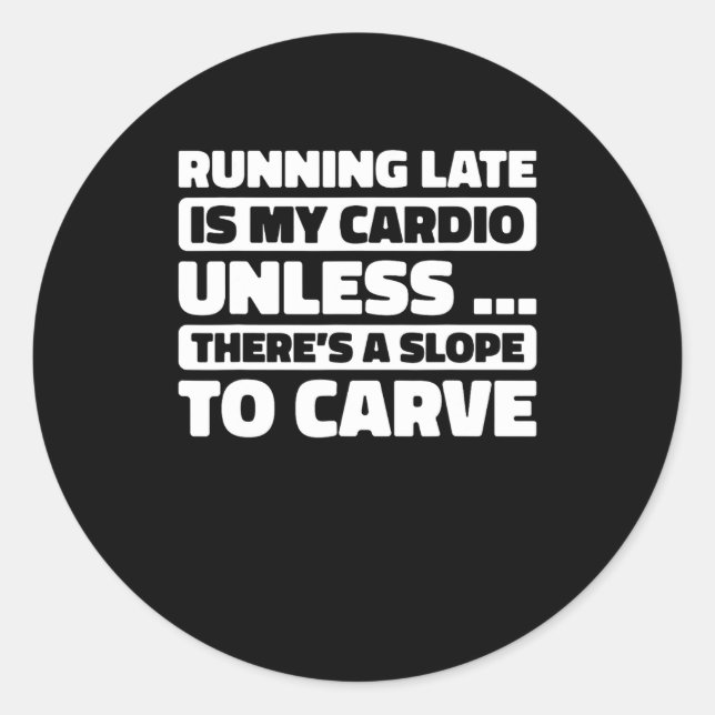 Snowboard Snowboarding - Winter Sports Snowboarder Classic Round Sticker (Front)