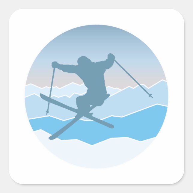 Snowboard Square Sticker (Front)