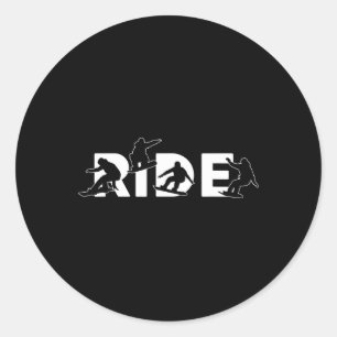 Snowboard Stuff Snowboarding Gifts Men Women Kids  Classic Round Sticker