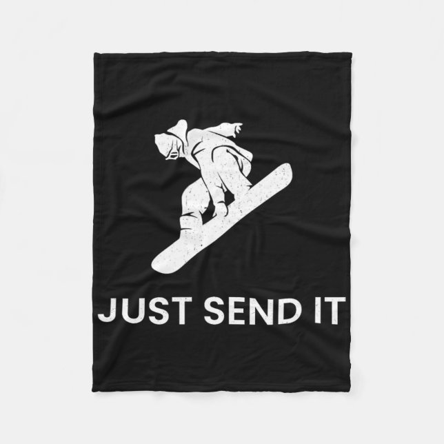 Snowboard T Shirt Snowboarding For Men Women Kids  Fleece Blanket (Front)