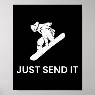 Snowboard T Shirt Snowboarding For Men Women Kids  Poster