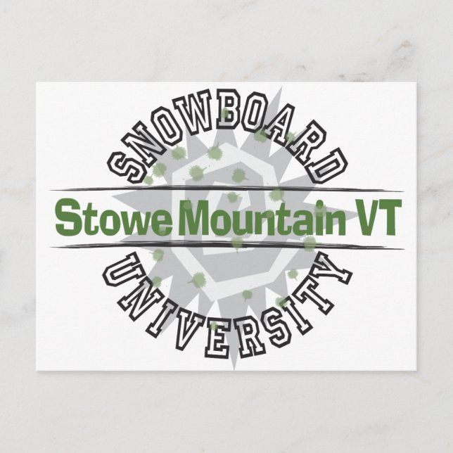 Snowboard University - Stowe Mountain VT Postcard (Front)