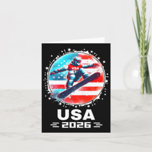 Snowboard Usa Go Usa Team Usa Flag 2026 Snowboardi Card